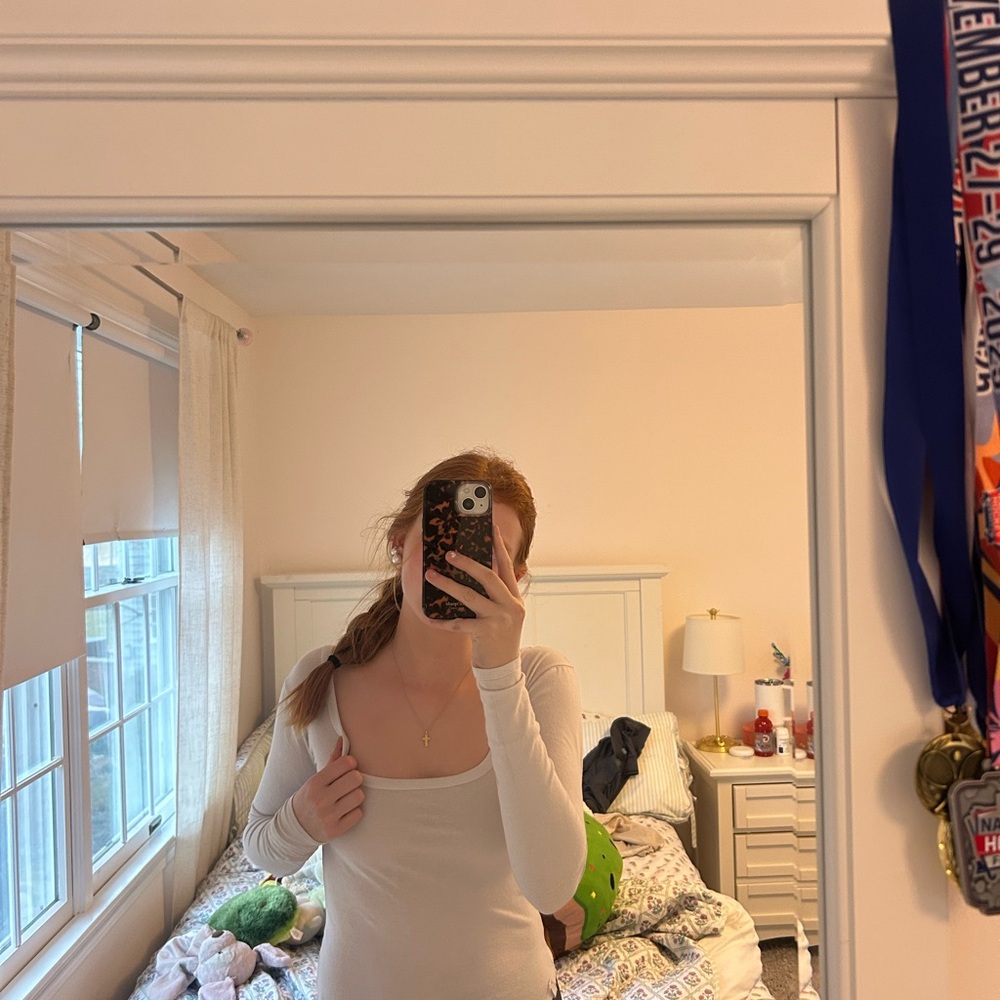White Long Sleeve Top Free people